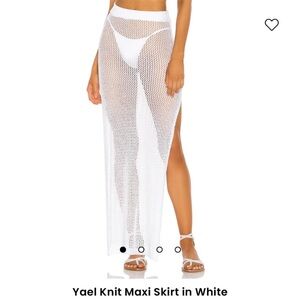 superdown White Knit Maxi Swim Coverup